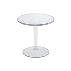 Table d'appoint ronde minimaliste en acrylique blanc pour salon