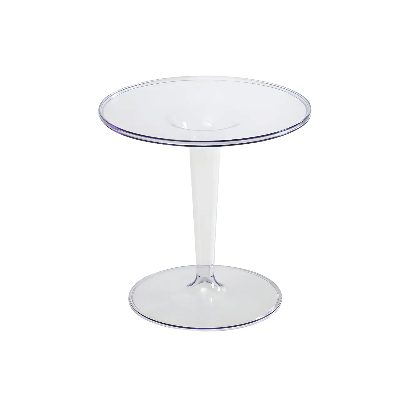 Table d'appoint ronde minimaliste en acrylique blanc pour salon