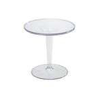 Table d'appoint ronde minimaliste en acrylique blanc pour salon