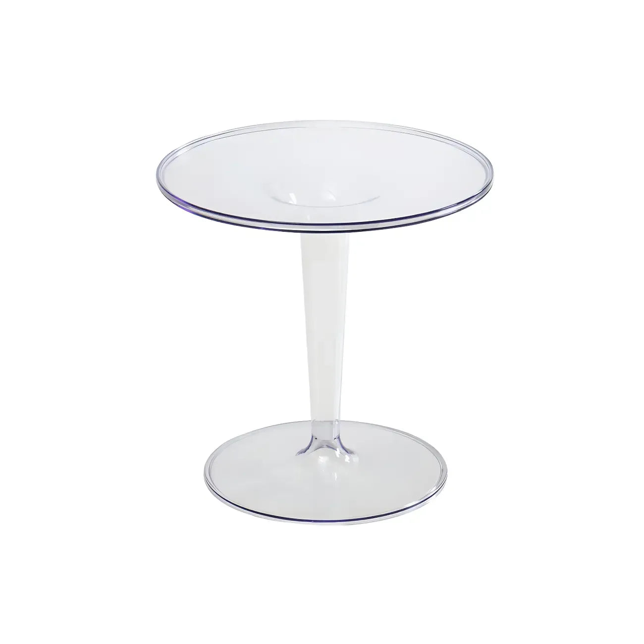 Table d'appoint ronde minimaliste en acrylique blanc pour salon