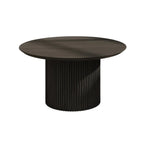 Table d'appoint ronde minimaliste en bois naturel pour le salon