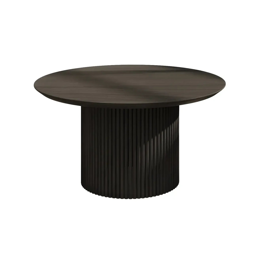 Table d'appoint ronde minimaliste en bois naturel pour le salon