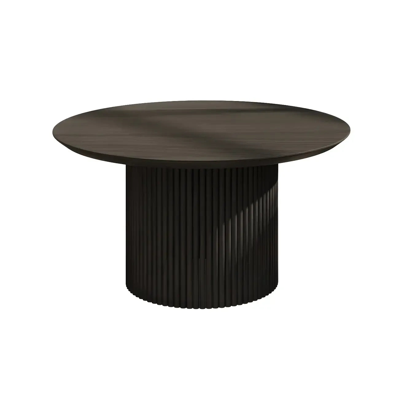 Table d'appoint ronde minimaliste en bois naturel pour le salon