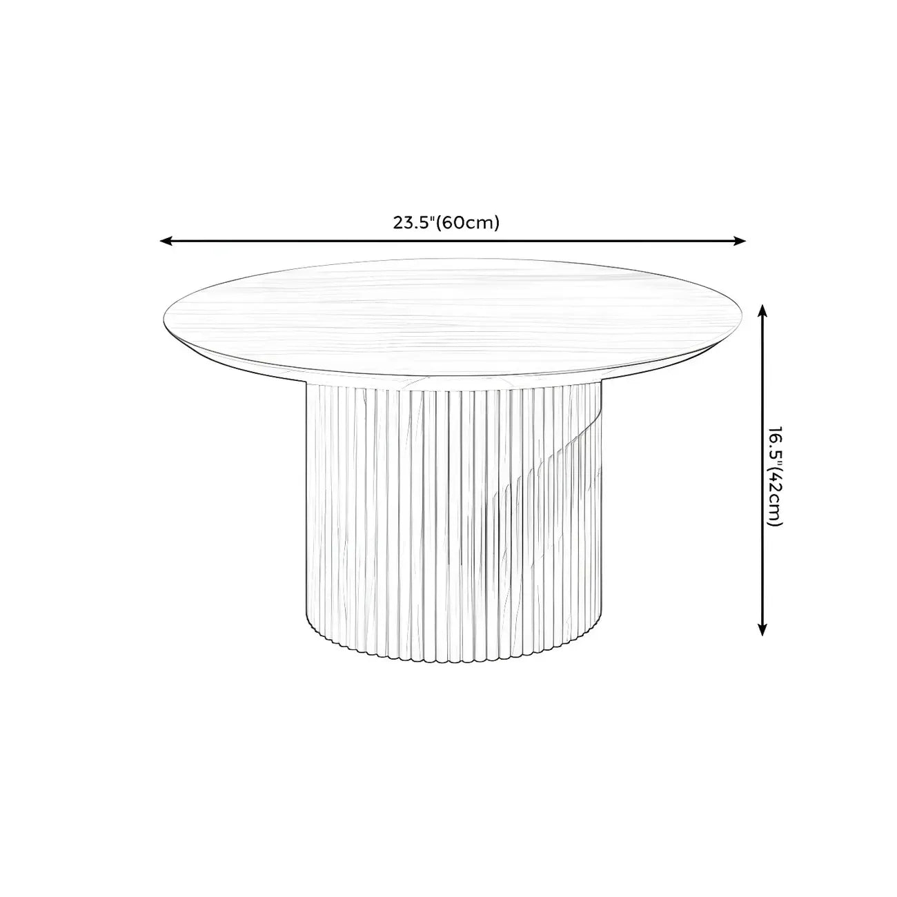 Table d'appoint ronde minimaliste en bois naturel pour le salon
