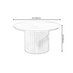 Table d'appoint ronde minimaliste en bois naturel pour le salon