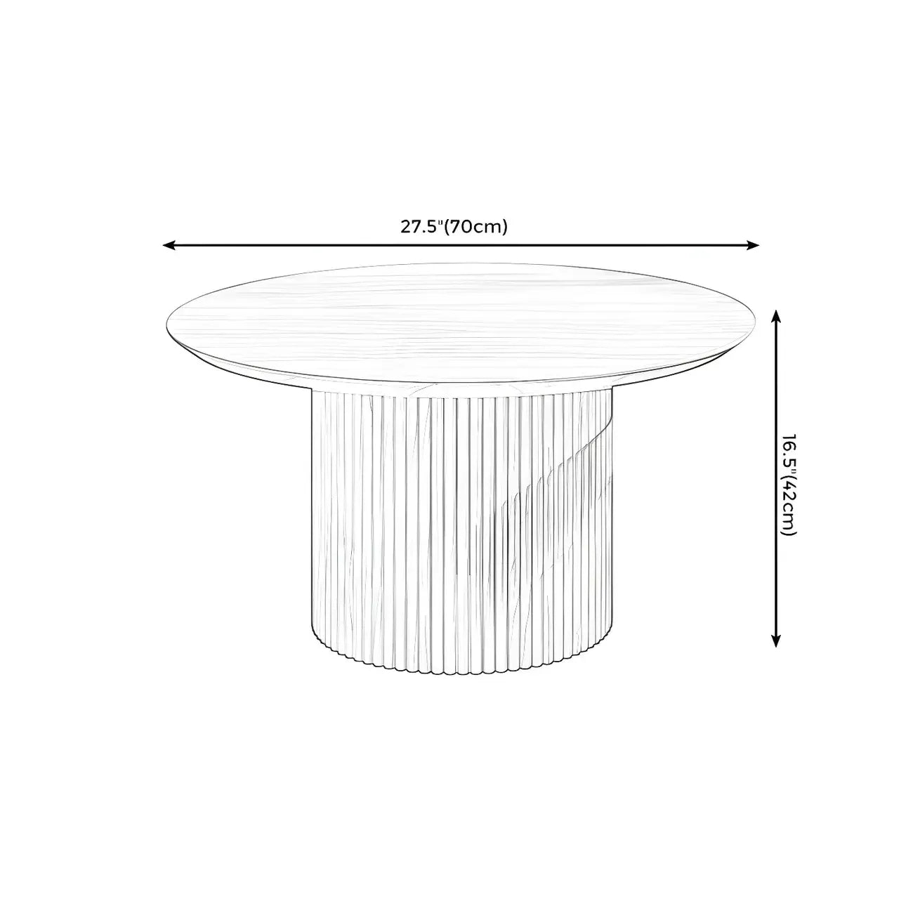 Table d'appoint ronde minimaliste en bois naturel pour le salon