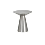 Table d'appoint minimaliste et moderne en métal argenté pour salon