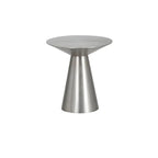 Table d'appoint minimaliste et moderne en métal argenté pour salon