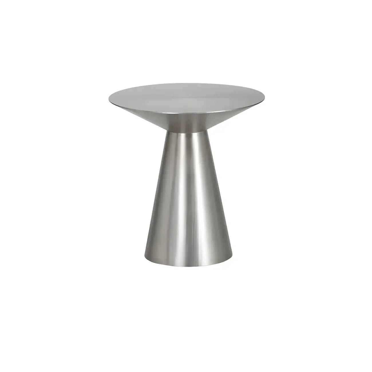 Table d'appoint minimaliste et moderne en métal argenté pour salon