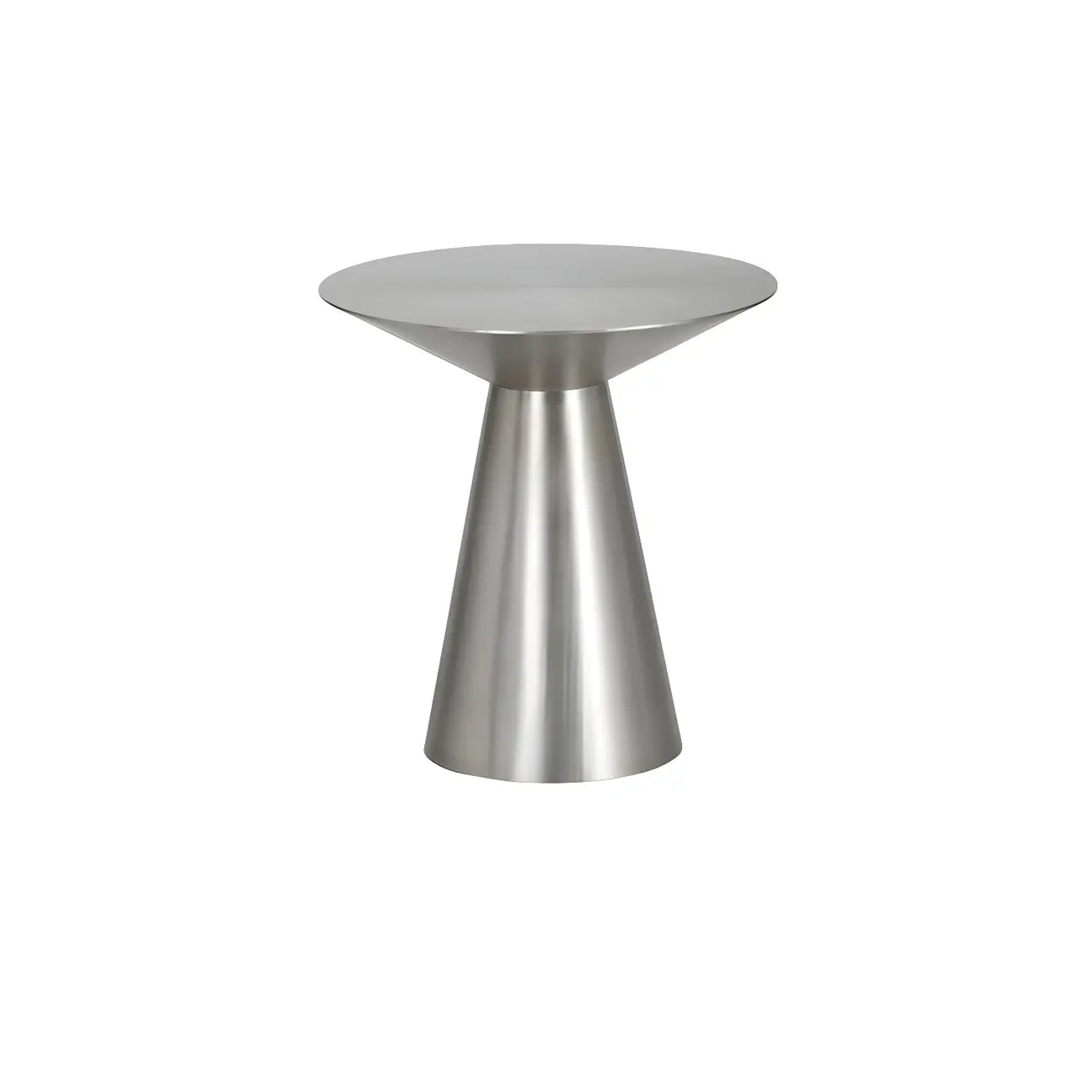 Table d'appoint minimaliste et moderne en métal argenté pour salon
