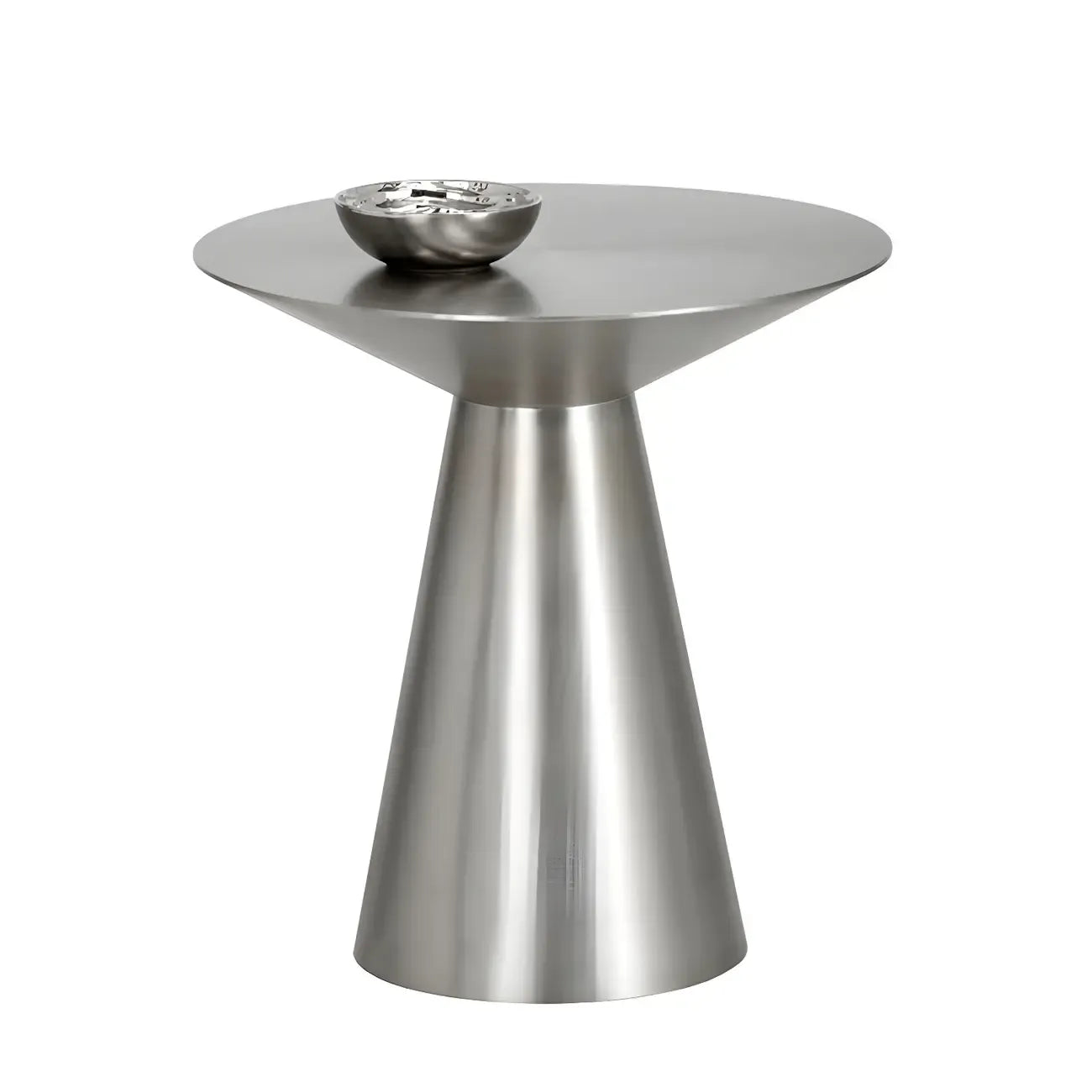 Table d'appoint minimaliste et moderne en métal argenté pour salon