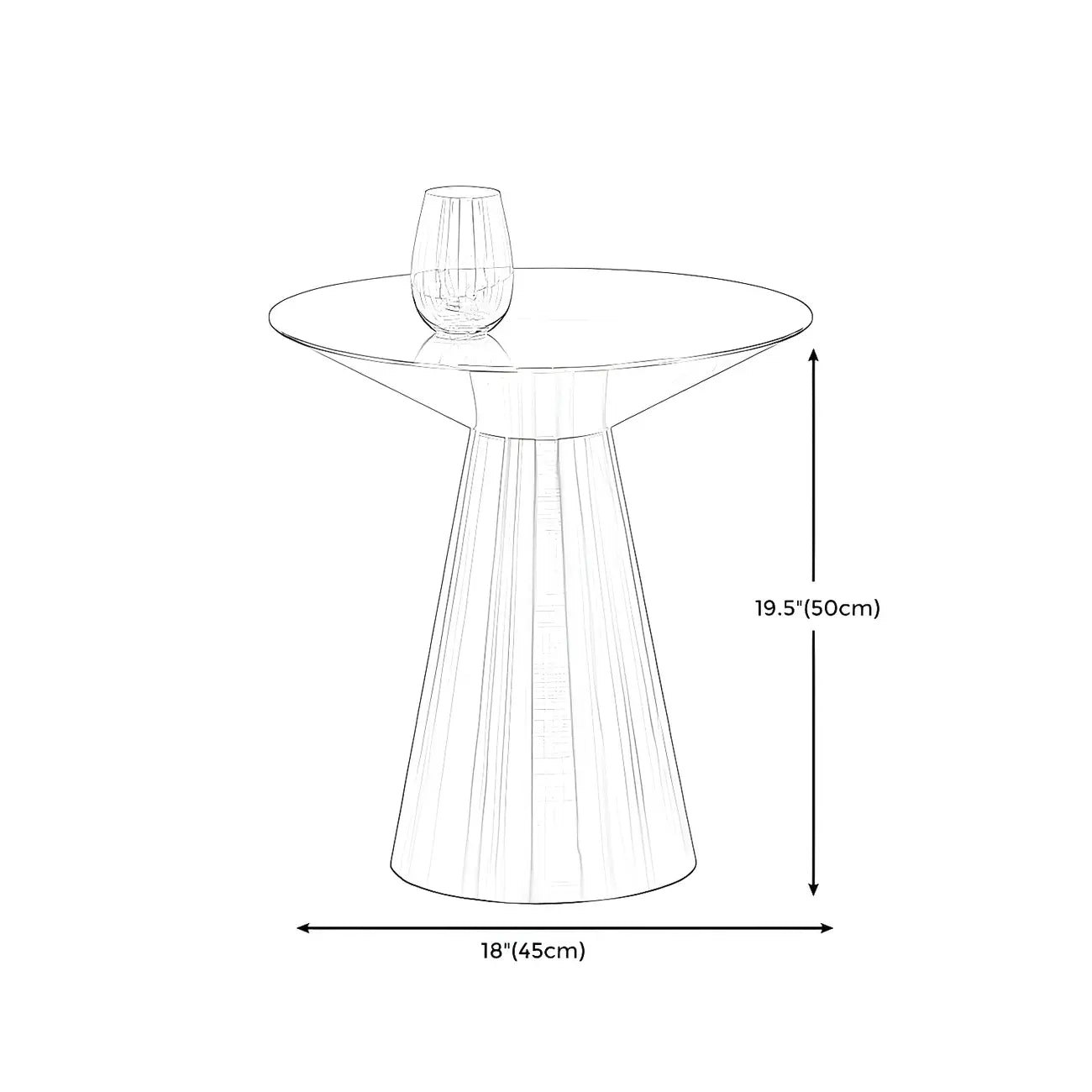Table d'appoint minimaliste et moderne en métal argenté pour salon