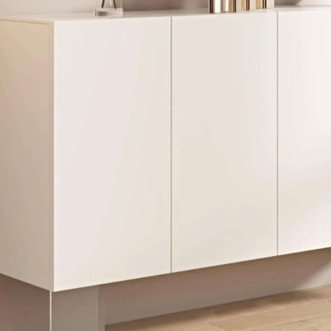 Meuble d'appoint rectangulaire blanc minimaliste pour salon