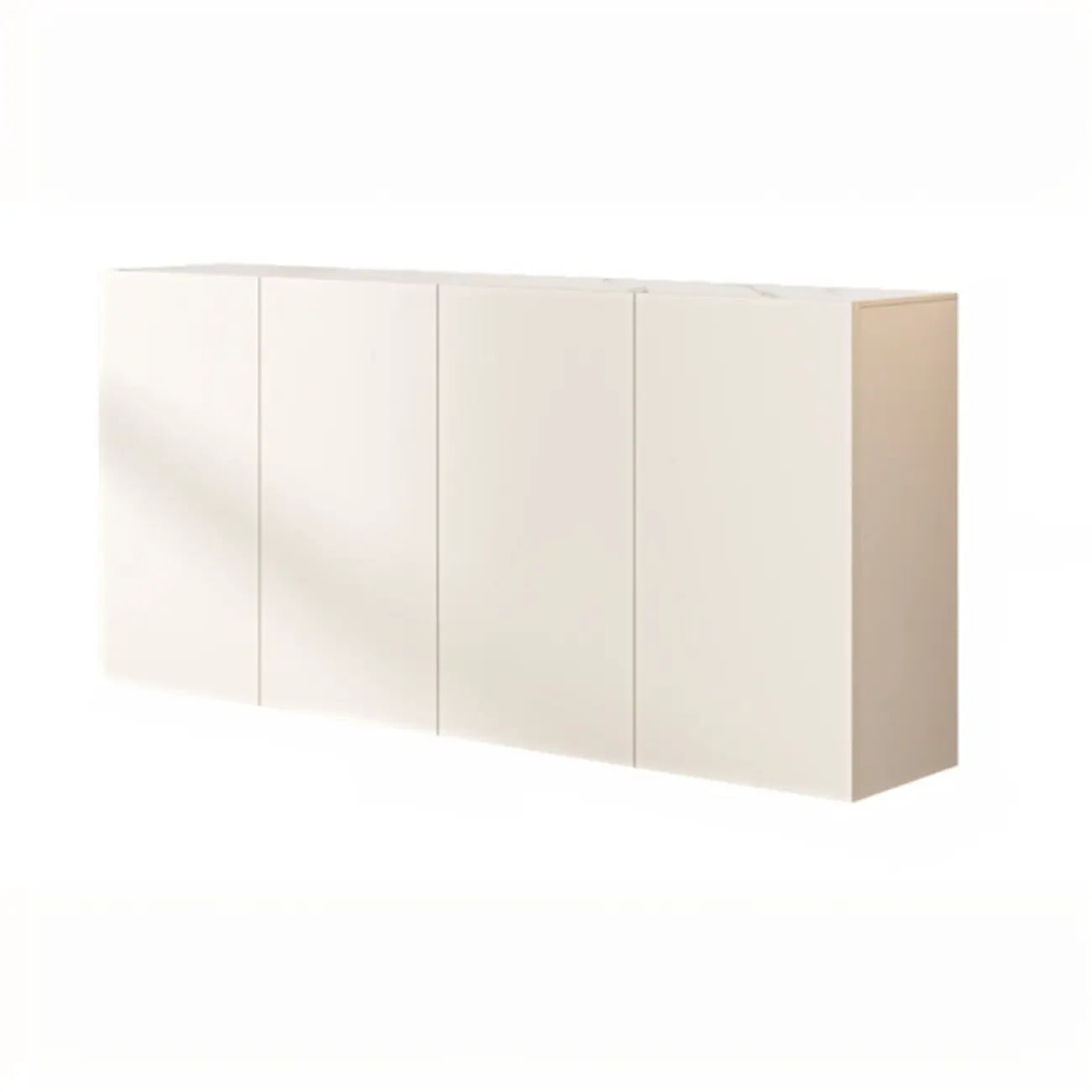 Meuble d'appoint rectangulaire blanc minimaliste pour salon