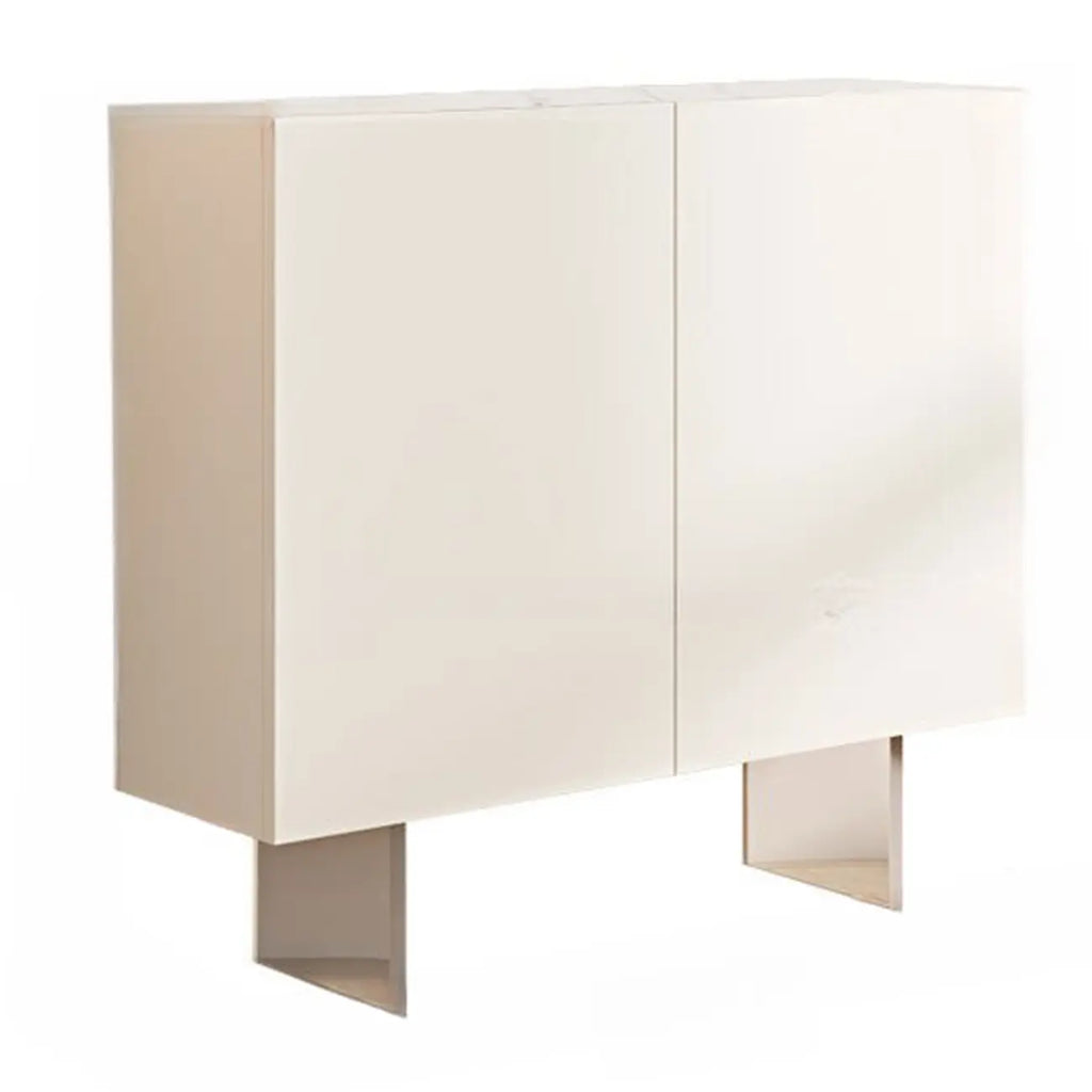Meuble d'appoint rectangulaire blanc minimaliste pour salon