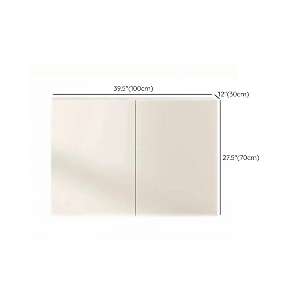 Meuble d'appoint rectangulaire blanc minimaliste pour salon