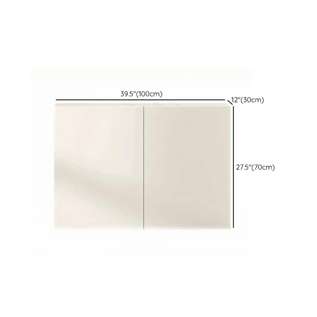 Meuble d'appoint rectangulaire blanc minimaliste pour salon