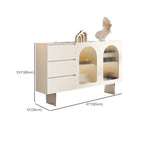 Meuble d'appoint rectangulaire blanc minimaliste pour salon
