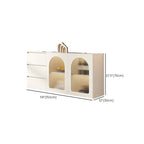 Meuble d'appoint rectangulaire blanc minimaliste pour salon