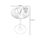 Table d'appoint ronde minimaliste en bois brun avec piètement en métal