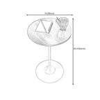 Table d'appoint ronde minimaliste en bois brun avec piètement en métal