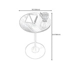 Table d'appoint ronde minimaliste en bois brun avec piètement en métal
