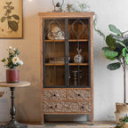 Armoire de rangement autoportante de style campagne française pour la décoration intérieure