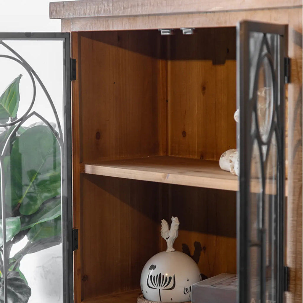 Armoire de rangement autoportante de style campagne française pour la décoration intérieure