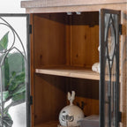 Armoire de rangement autoportante de style campagne française pour la décoration intérieure