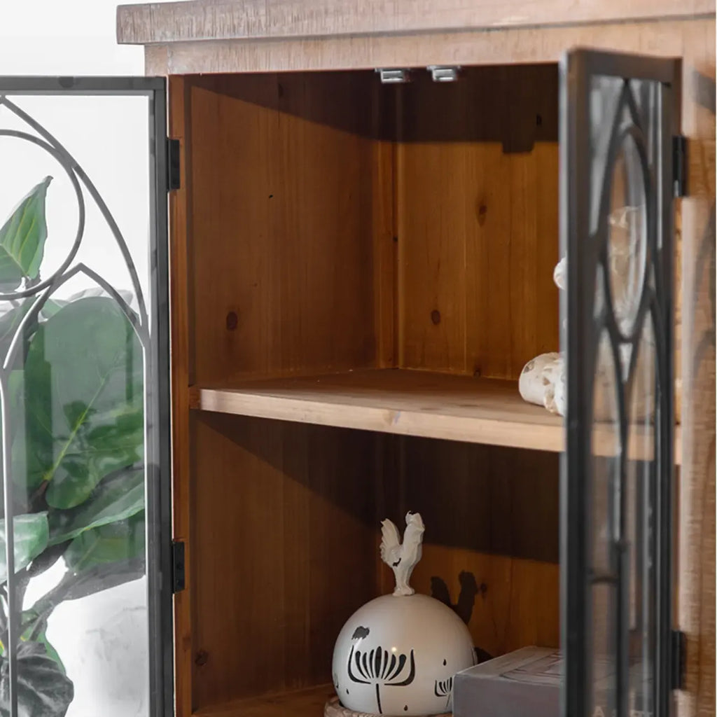Armoire de rangement autoportante de style campagne française pour la décoration intérieure