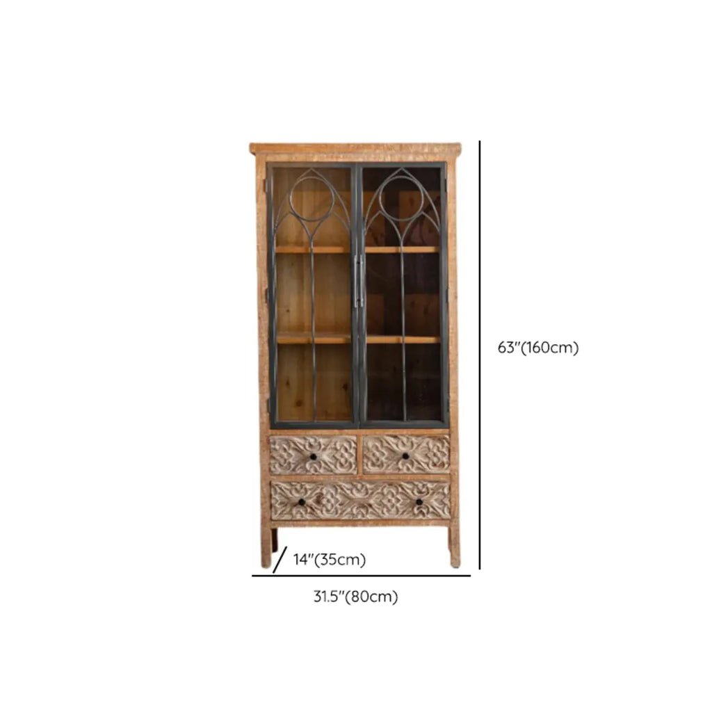 Armoire de rangement autoportante de style campagne française pour la décoration intérieure