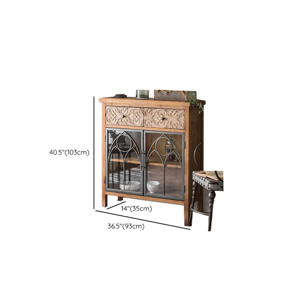 Armoire de rangement autoportante de style campagne française pour la décoration intérieure