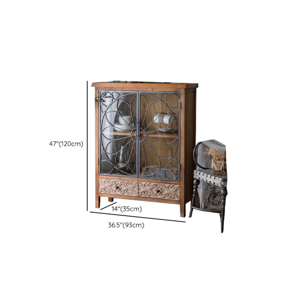 Armoire de rangement autoportante de style campagne française pour la décoration intérieure