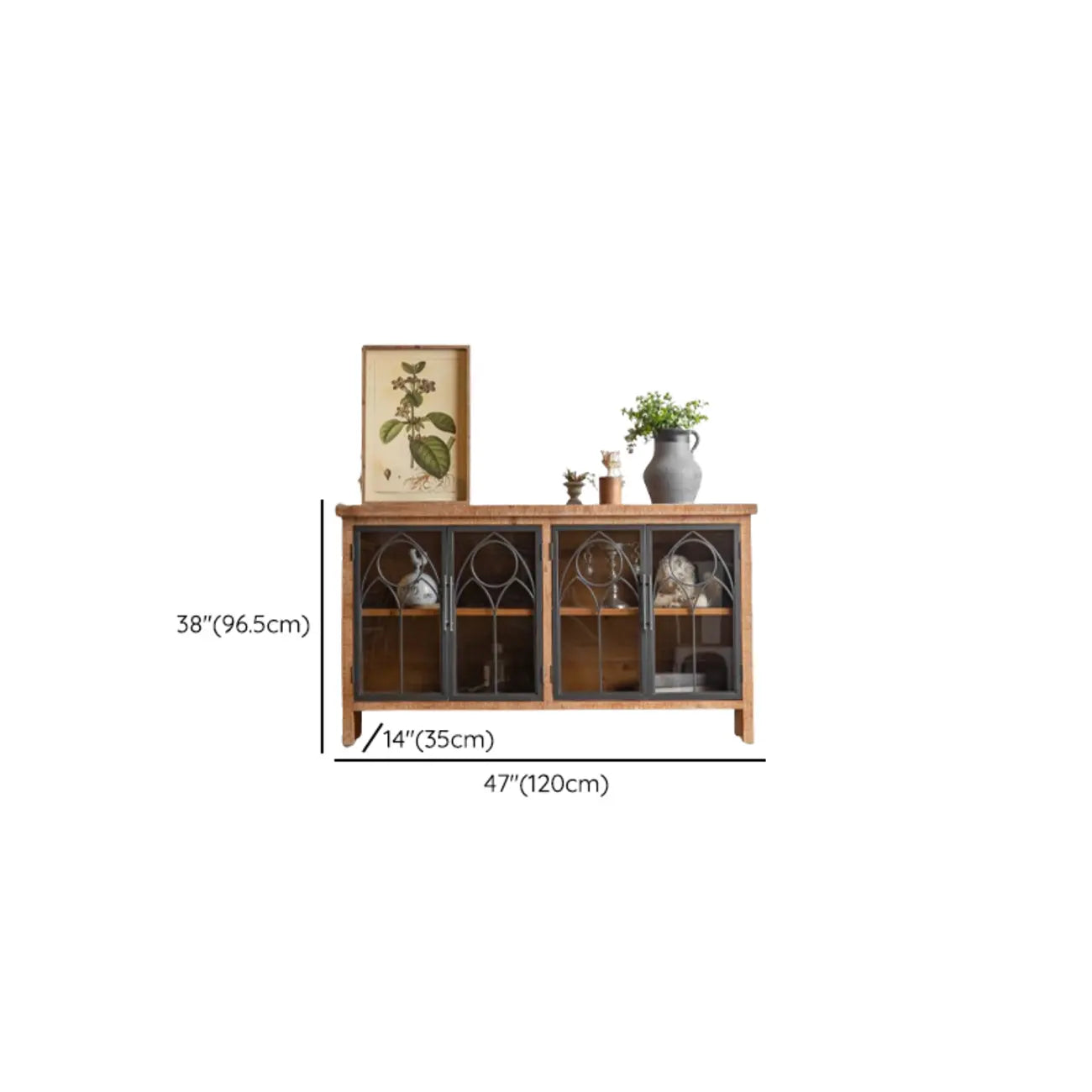 Armoire de rangement autoportante de style campagne française pour la décoration intérieure