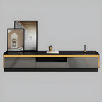 Meuble TV glamour en verre miroir avec tiroirs pour salon