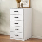 Armoire de rangement blanche minimaliste avec fermeture amortie et tiroirs