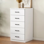 Armoire de rangement blanche minimaliste avec fermeture amortie et tiroirs