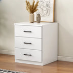 Armoire de rangement blanche minimaliste avec fermeture amortie et tiroirs