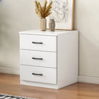 Armoire de rangement blanche minimaliste avec fermeture amortie et tiroirs