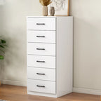 Armoire de rangement blanche minimaliste avec fermeture amortie et tiroirs