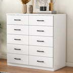 Armoire de rangement blanche minimaliste avec fermeture amortie et tiroirs