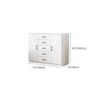 Armoire de rangement blanche minimaliste avec fermeture amortie et tiroirs