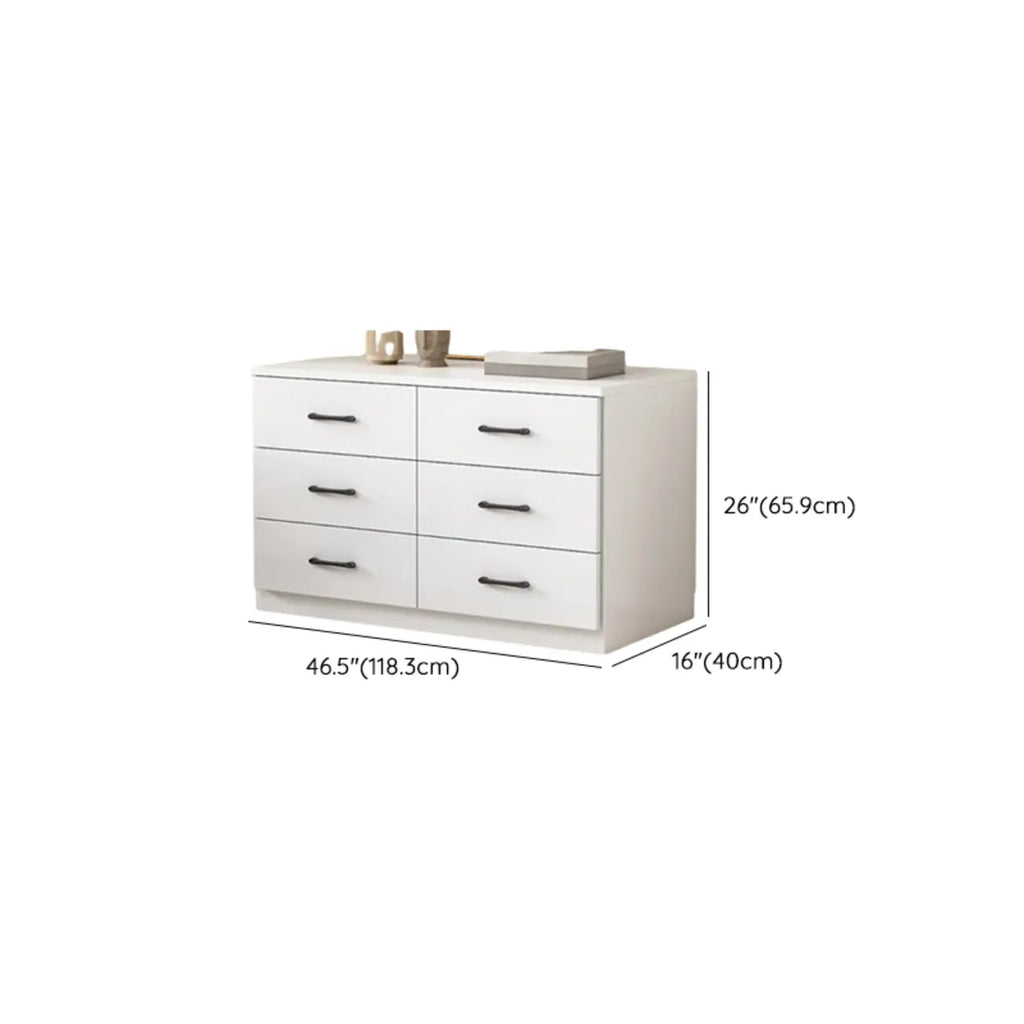 Armoire de rangement blanche minimaliste avec fermeture amortie et tiroirs