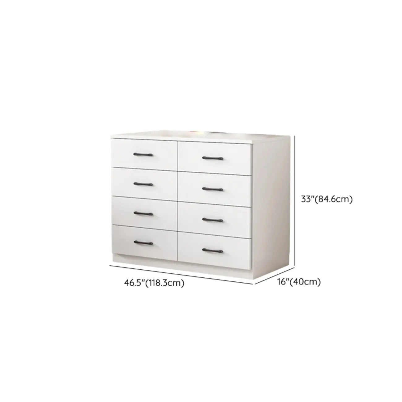 Armoire de rangement blanche minimaliste avec fermeture amortie et tiroirs