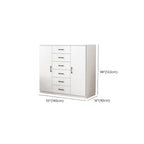 Armoire de rangement blanche minimaliste avec fermeture amortie et tiroirs