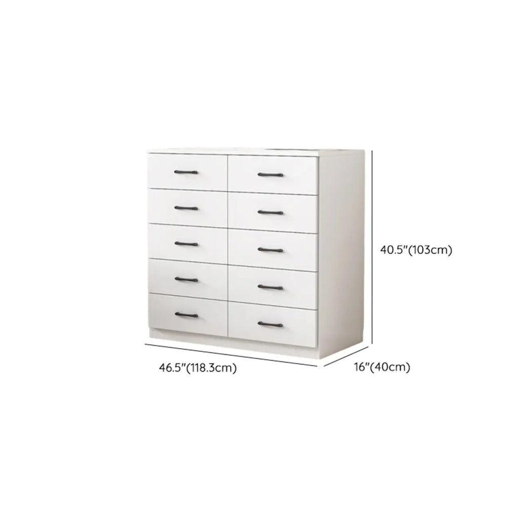 Armoire de rangement blanche minimaliste avec fermeture amortie et tiroirs