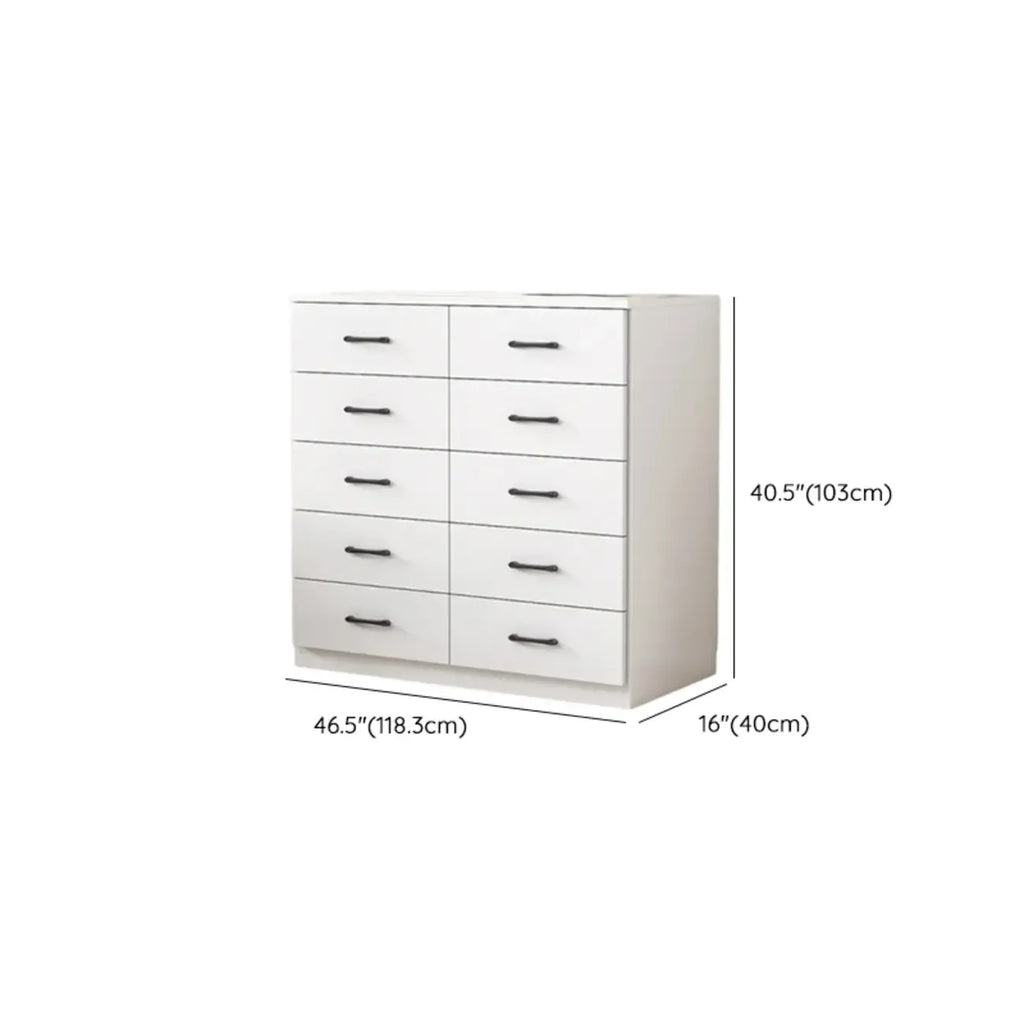 Armoire de rangement blanche minimaliste avec fermeture amortie et tiroirs