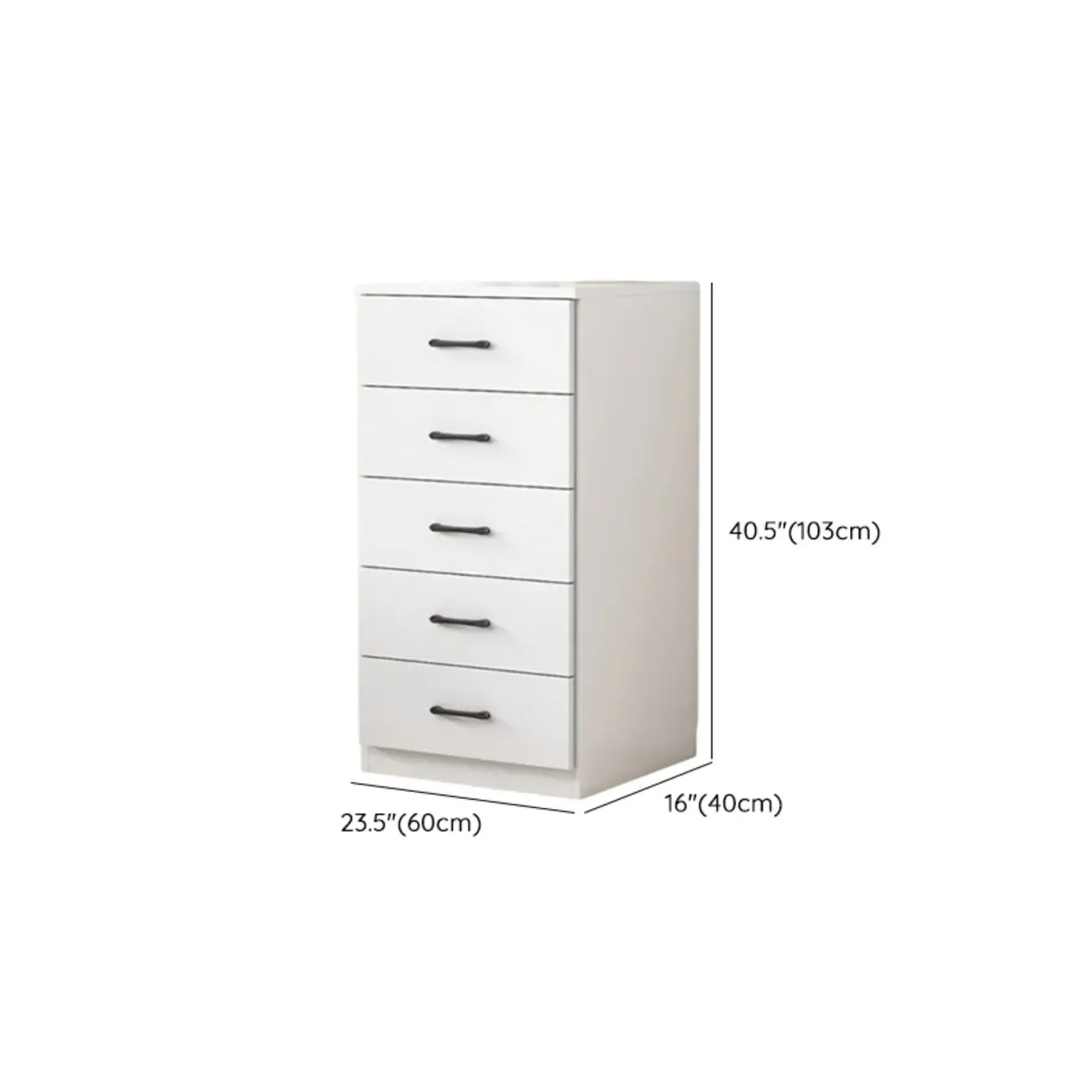 Armoire de rangement blanche minimaliste avec fermeture amortie et tiroirs