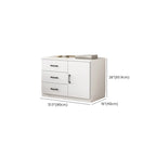 Armoire de rangement blanche minimaliste avec fermeture amortie et tiroirs