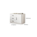 Armoire de rangement blanche minimaliste avec fermeture amortie et tiroirs